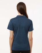 AllPro 4HM00L, 12562 Women's Pro-lock Performance Mélange Polo, Navy Melange
