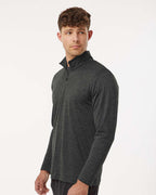 AllPro 4HM700, 12559 Men's Pro-lock Performance Mélange Quarter-zip Pullover, Black Melange