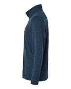 AllPro 4HM700, 12559 Men's Pro-lock Performance Mélange Quarter-zip Pullover, Navy Melange