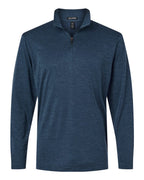 AllPro 4HM700, 12559 Men's Pro-lock Performance Mélange Quarter-zip Pullover, Navy Melange