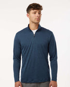 AllPro 4HM700, 12559 Men's Pro-lock Performance Mélange Quarter-zip Pullover, Navy Melange