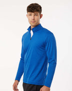 AllPro 4HM700, 12559 Men's Pro-lock Performance Mélange Quarter-zip Pullover, Royal Melange