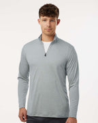 AllPro 4HM700, 12559 Men's Pro-lock Performance Mélange Quarter-zip Pullover, Silver Melange