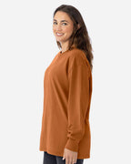 Next Level 7211, T-Shirts - Long Sleeve, Clay