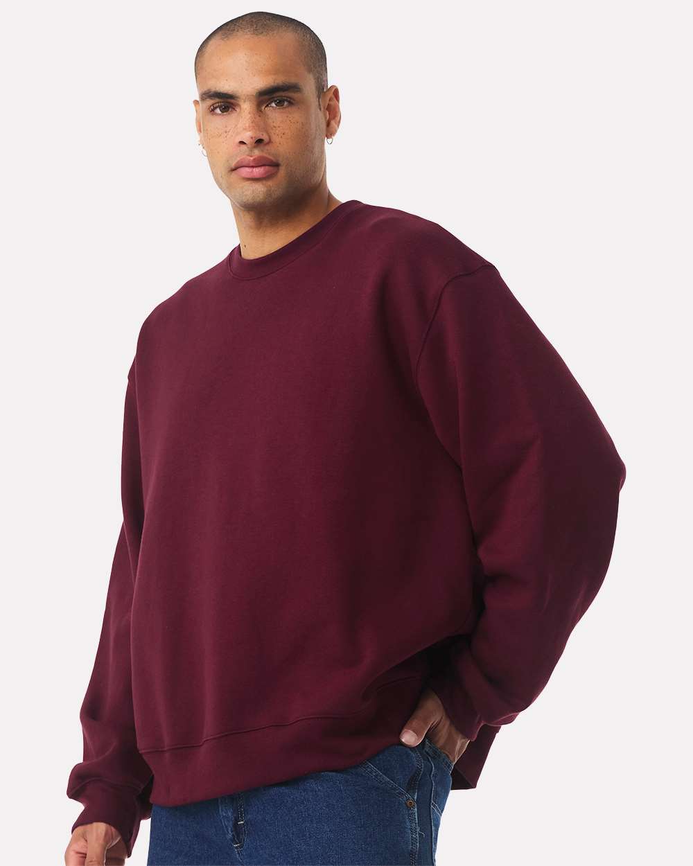 BELLA + CANVAS 4711, Fleece - Premium - Crew, Maroon