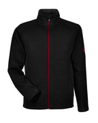 Spyder 187330, Men's Constant Full-zip Sweater Fleece Jacket, Black/ Red