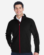 Spyder 187330, Men's Constant Full-zip Sweater Fleece Jacket, Black/ Red