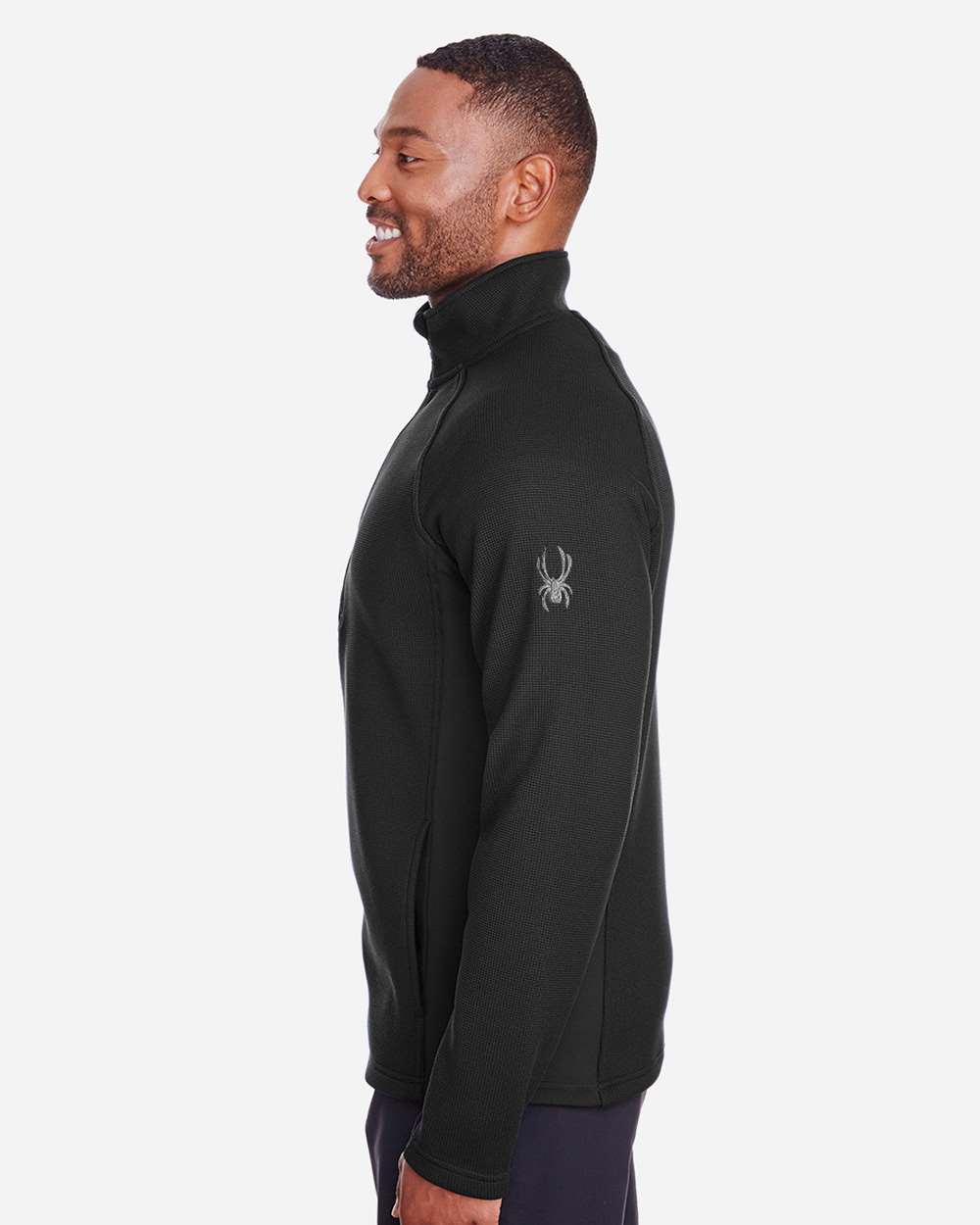 Spyder S16561, Men's Constant Half-zip Sweater Fleece Pullover, Black