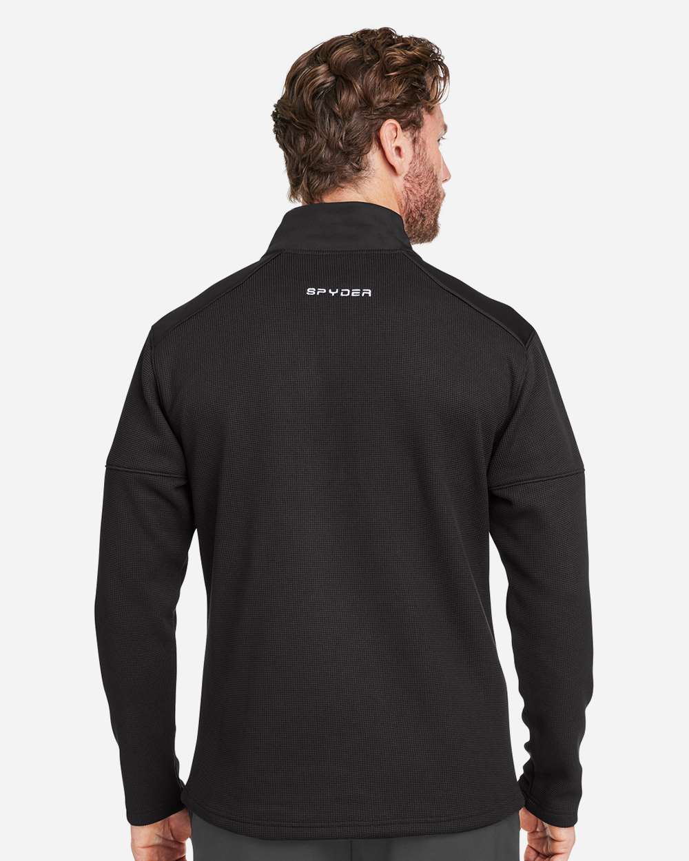 Spyder S18068, Men's Constant Canyon Quarter-zip Pullover, Black