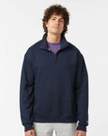 Champion S450, Unisex Powerblend Quarter-zip Pullover, Black
