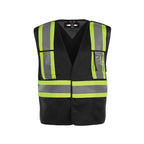 CX2 Hi-Vis L01170, - Protector - Tricot Hi-vis 5 Point Tear Away Vest - One Size, Black