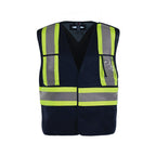 CX2 Hi-Vis L01170, - Protector - Tricot Hi-vis 5 Point Tear Away Vest - One Size, Navy