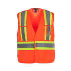 CX2 Hi-Vis L01170, - Protector - Tricot Hi-vis 5 Point Tear Away Vest - One Size, Hi-Vis Orange