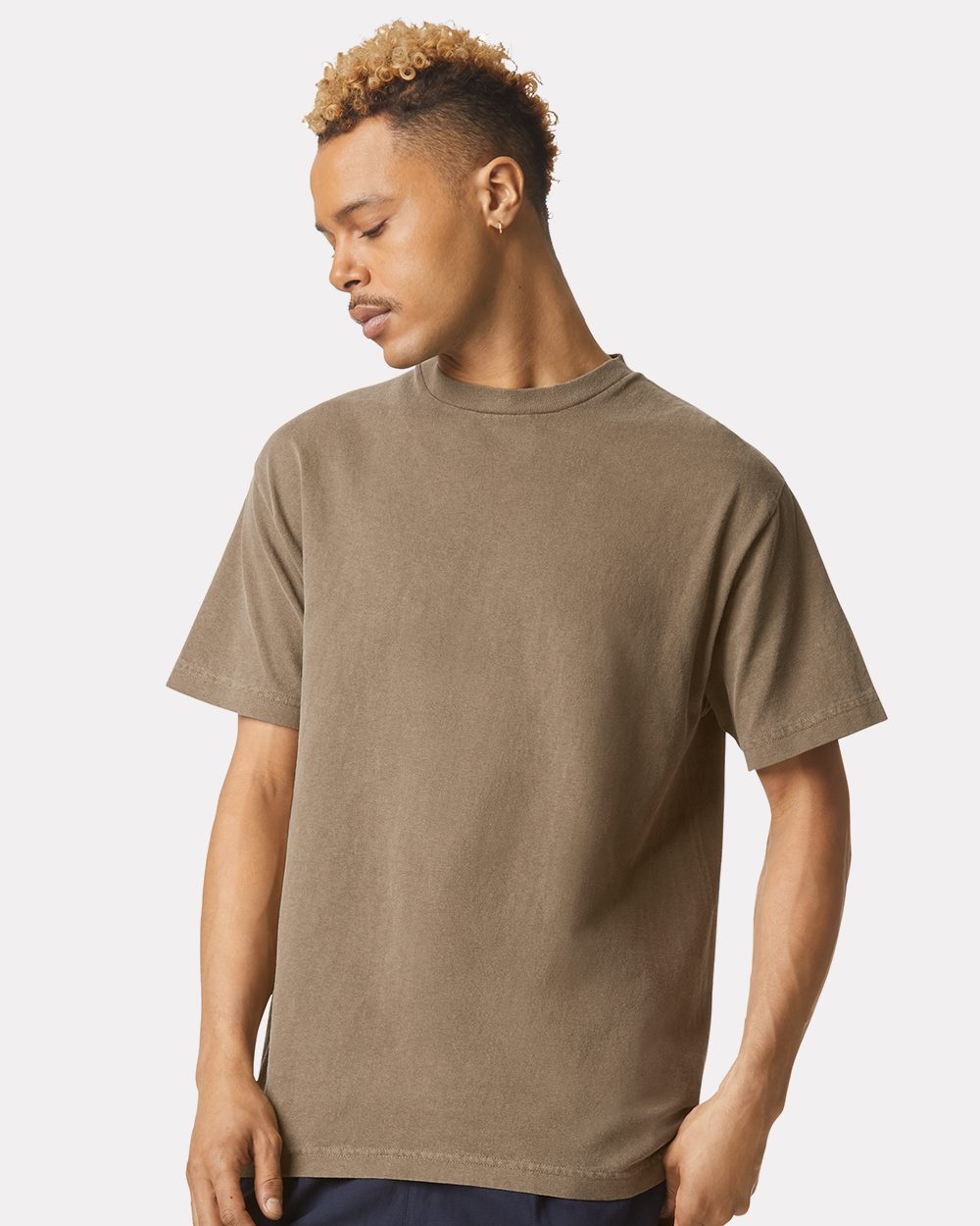American Apparel 1301GD, Unisex Heavyweight Cotton Garment-dyed Tee, Faded Black