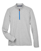 Devon & Jones DG479W, Knits & Layering, Grey Heather/ Grey H/ French Blue