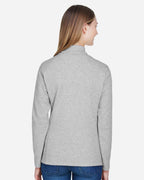 Devon & Jones DG479W, Knits & Layering, Grey Heather/ Grey H/ French Blue