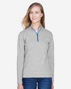 Devon & Jones DG479W, Knits & Layering, Grey Heather/ Grey H/ French Blue