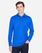 CORE365 88192P, Men's Pinnacle Performance Long Sleeve Pique Polo With Pocket, True Royal