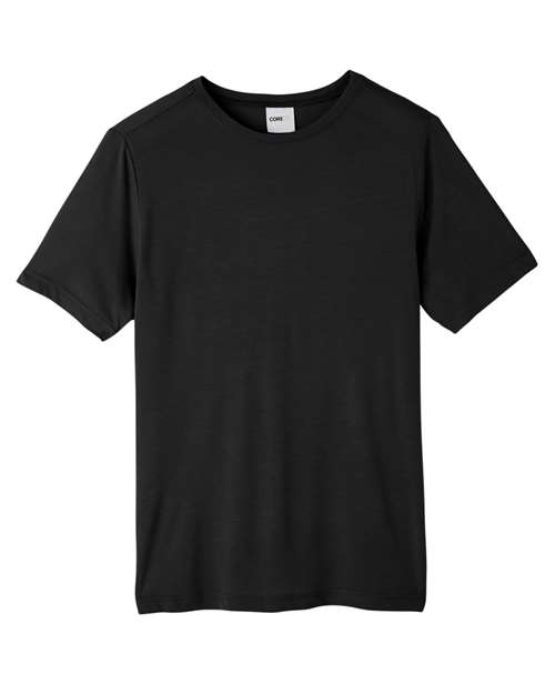 CORE365 CE111, Unisex Fusion Chromasoft Performance T-shirt, Black