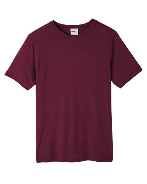 CORE365 CE111, Unisex Fusion Chromasoft Performance T-shirt, Burgundy