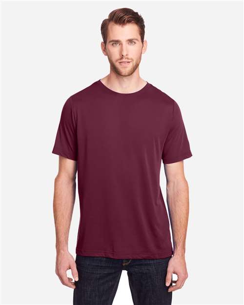CORE365 CE111, Unisex Fusion Chromasoft Performance T-shirt, Burgundy