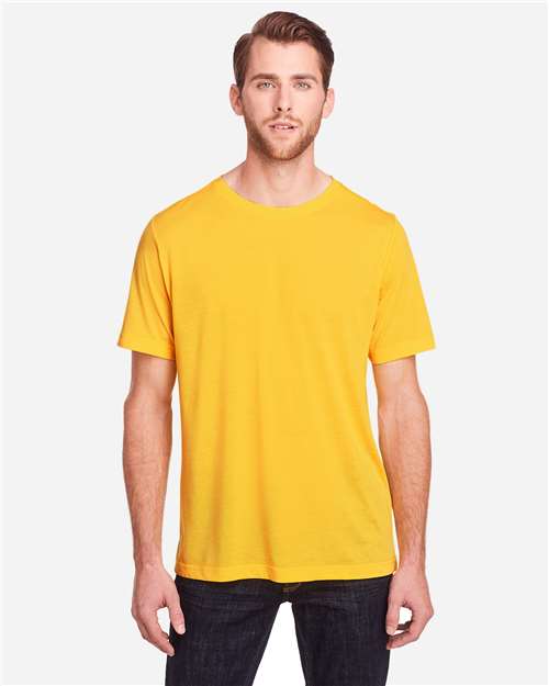 CORE365 CE111, Unisex Fusion Chromasoft Performance T-shirt, Campus Gold