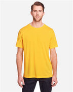 CORE365 CE111, Unisex Fusion Chromasoft Performance T-shirt, Campus Gold
