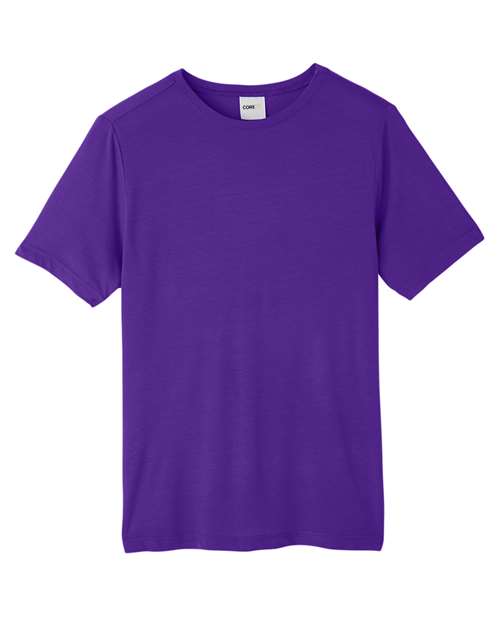CORE365 CE111, Unisex Fusion Chromasoft Performance T-shirt, Campus Purple
