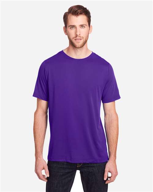 CORE365 CE111, Unisex Fusion Chromasoft Performance T-shirt, Campus Purple