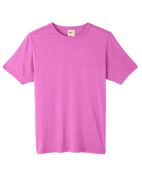 CORE365 CE111, Unisex Fusion Chromasoft Performance T-shirt, Charity Pink