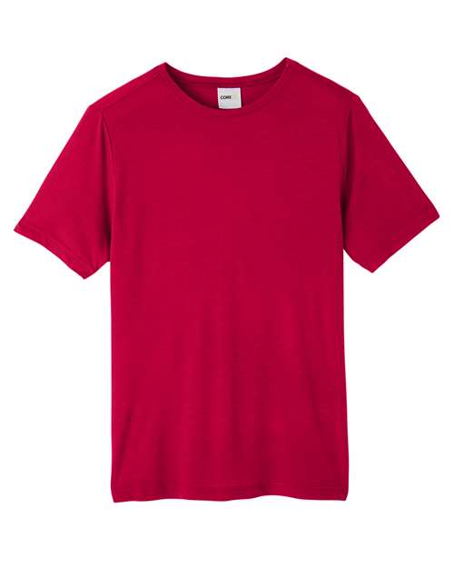 CORE365 CE111, Unisex Fusion Chromasoft Performance T-shirt, Classic Red