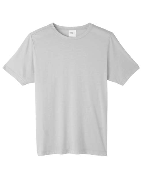 CORE365 CE111, Unisex Fusion Chromasoft Performance T-shirt, Platinum