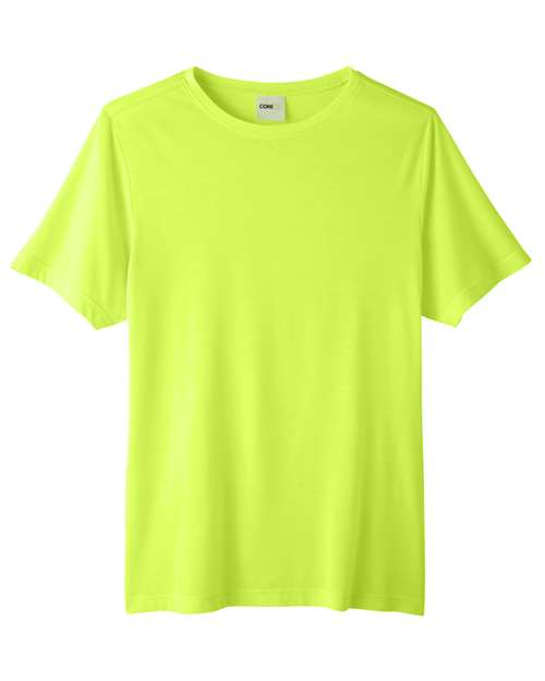 CORE365 CE111, Unisex Fusion Chromasoft Performance T-shirt, Safety Yellow