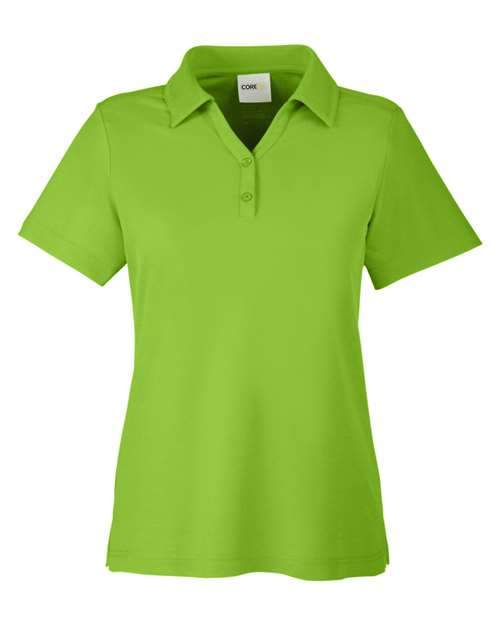 CORE365 CE112W, Women's Fusion Chromasoft Pique Polo, Acid Green