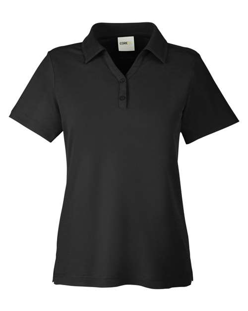 CORE365 CE112W, Women's Fusion Chromasoft Pique Polo, Black