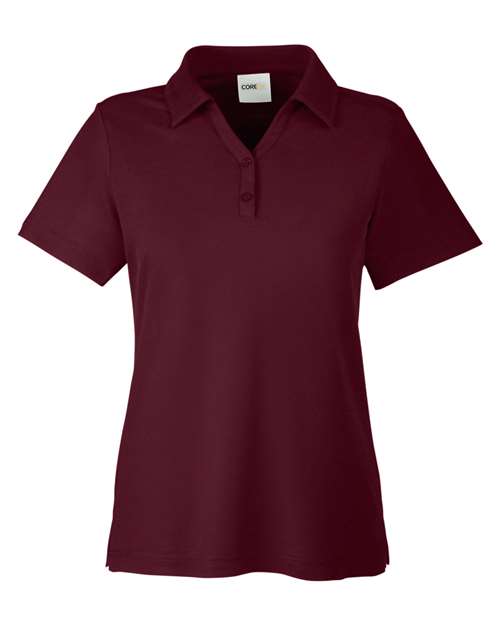 CORE365 CE112W, Women's Fusion Chromasoft Pique Polo, Burgundy