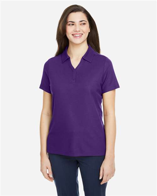CORE365 CE112W, Women's Fusion Chromasoft Pique Polo, Campus Purple