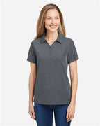 CORE365 CE112W, Women's Fusion Chromasoft Pique Polo, Carbon Heather