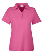 CORE365 CE112W, Women's Fusion Chromasoft Pique Polo, Charity Pink