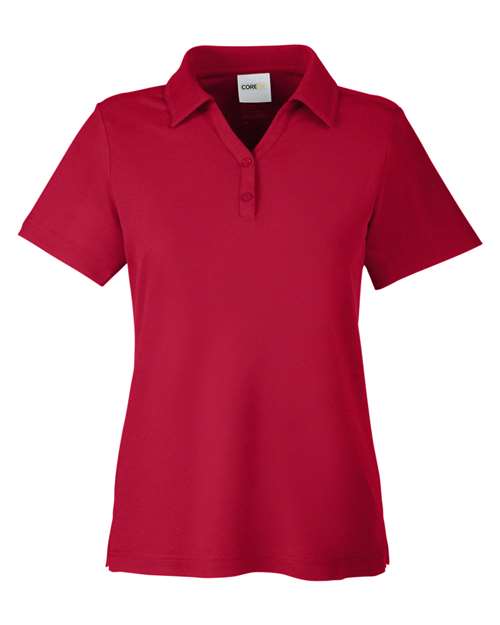 CORE365 CE112W, Women's Fusion Chromasoft Pique Polo, Classic Red