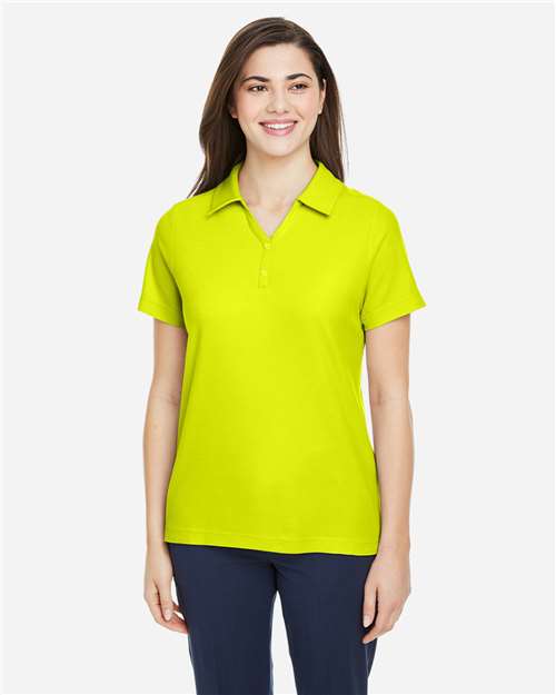 CORE365 CE112W, Women's Fusion Chromasoft Pique Polo, Safety Yellow
