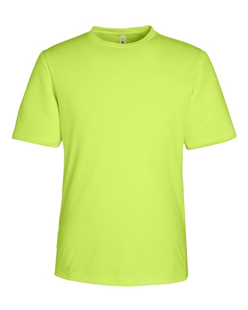 CORE365 CE10, Men's Fusion Chromasoft Performance T-shirt, Safety Yellow