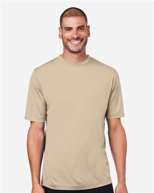 CORE365 CE10, Men's Fusion Chromasoft Performance T-shirt, Stone