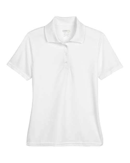CORE365 78181, Women's Origin Performance Pique Polo, White