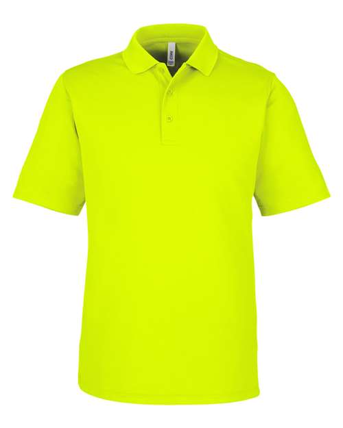 CORE365 CE104, Men's Market Snag Protect Mesh Polo, Safety Yellow