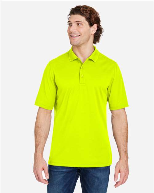 CORE365 CE104, Men's Market Snag Protect Mesh Polo, Safety Yellow