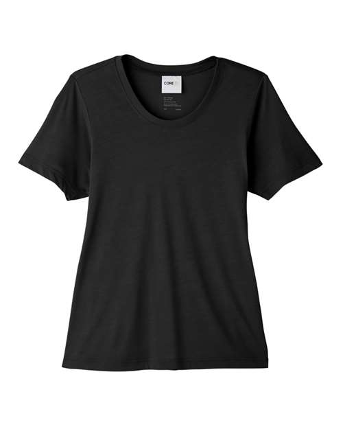 CORE365 CE111W, Women's Fusion Chromasoft Performance T-shirt, Black