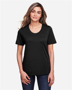 CORE365 CE111W, Women's Fusion Chromasoft Performance T-shirt, Black