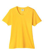 CORE365 CE111W, Women's Fusion Chromasoft Performance T-shirt, Campus Gold