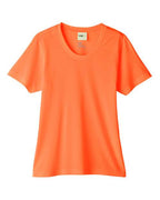CORE365 CE111W, Women's Fusion Chromasoft Performance T-shirt, Campus Orange